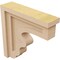 Ekena Millwork 3"W x 12"D x 12"H Thin Highland Rough Cedar Woodgrain TimberThane Corbel, Primed Tan CORUR03X12X12HLDRCPR - alternate 3